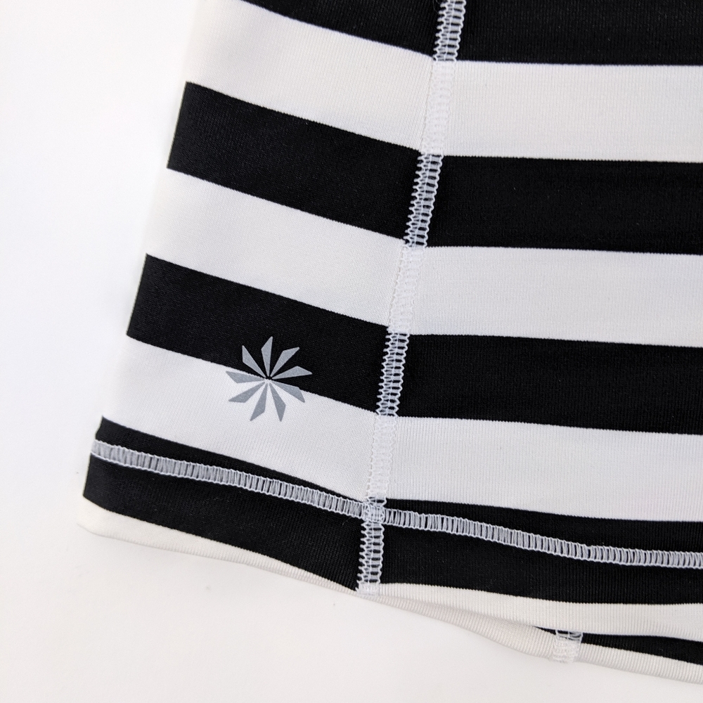 Athleta Stripe Chase Athletic Tank Top Black Womens XS Workout - Picture 8 of 8
